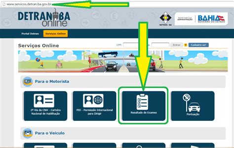 resultados exame detran.